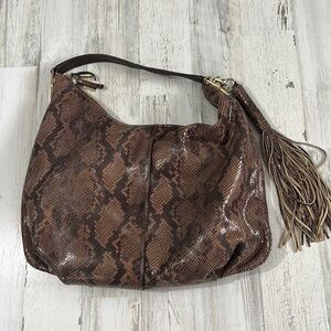 G.I.L.I Brown Snakeskin Genuine Leather Purse